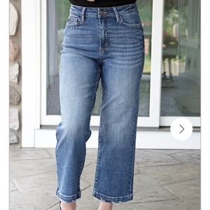 BRAND NEW 0/24 Judy Blue Live Laugh Love High-Rise Crop Wide Leg Denim